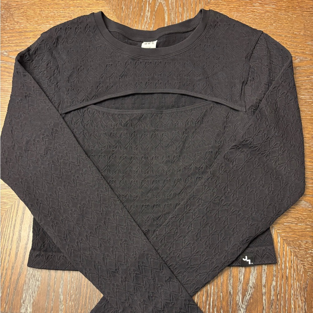 JoyLab Black Textured Crop Top & JoyLab Textured Leggings - Picture 6 of 6